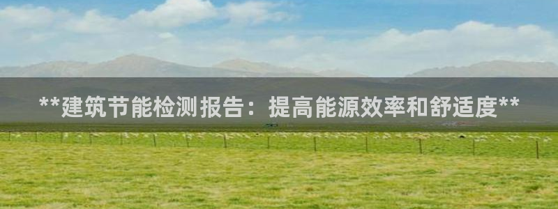 e尊国际7779：**建筑节能检测报告：提高能源效率和舒适度**