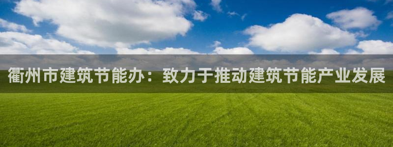 谁知道e尊国际的网址：衢州市建筑节能办：致力于推动建筑节能产业发展