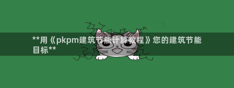 e尊国际的手机登录网站：**用《pkpm建筑节能计算教程》您的建筑节能
目标**