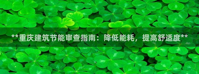 e尊国际网址：**重庆建筑节能审查指南：降低能耗，提高舒适度**